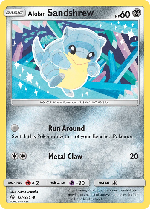 Alolan Sandshrew (137/236) [Sun & Moon: Cosmic Eclipse] - for just $0.10! 