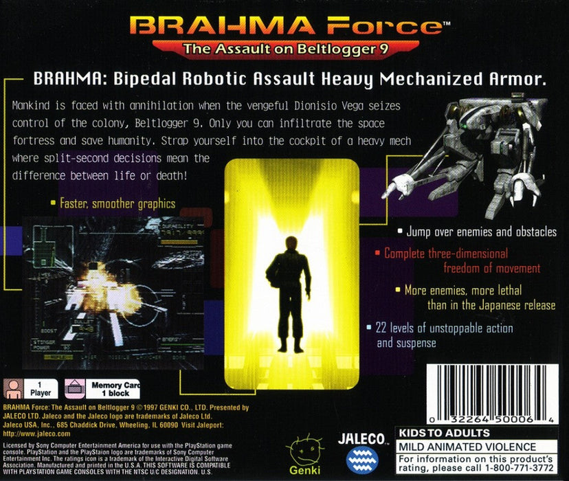 BRAHMA Force: The Assault on Beltlogger 9 – PlayStation 1 (PS1) - for just $0! 
