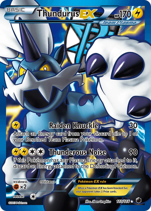 Thundurus EX (110/116) [Black & White: Plasma Freeze] - for just $50.25! 