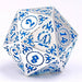 Wizard Solid Metal Polyhedral Dice Set - Silver with Blue - for just $39.99! 
