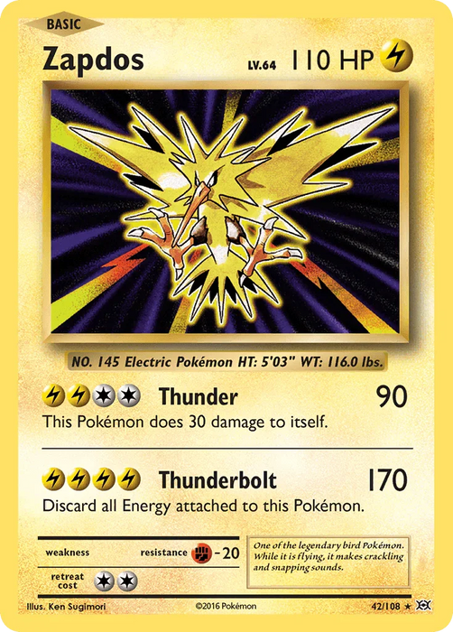 Zapdos (42/108) [XY: Evolutions] - for just $1.95! 