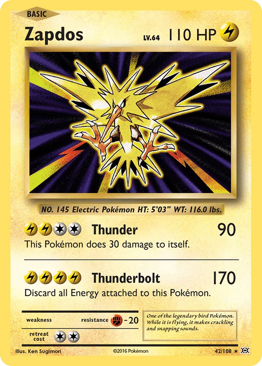 Zapdos (42/108) [XY: Evolutions] - for just $2.20! 