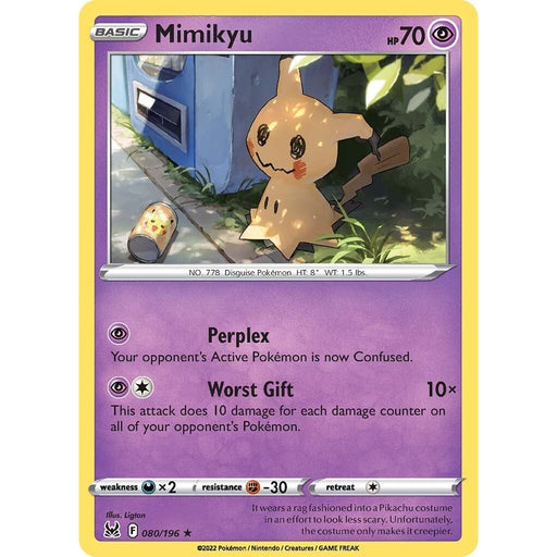 Mimikyu (080/196) [Sword & Shield: Lost Origin] - Just $0.07! Shop now at Retro Gaming of Denver