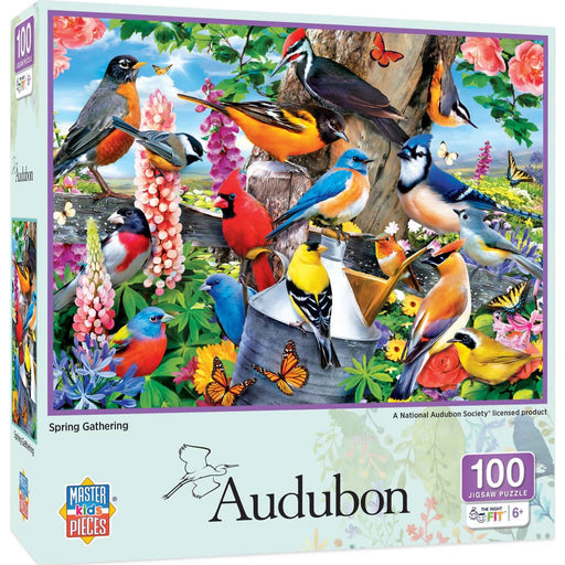 Audubon - Spring Gathering 100 Piece Jigsaw Puzzle - for just $12.99! 