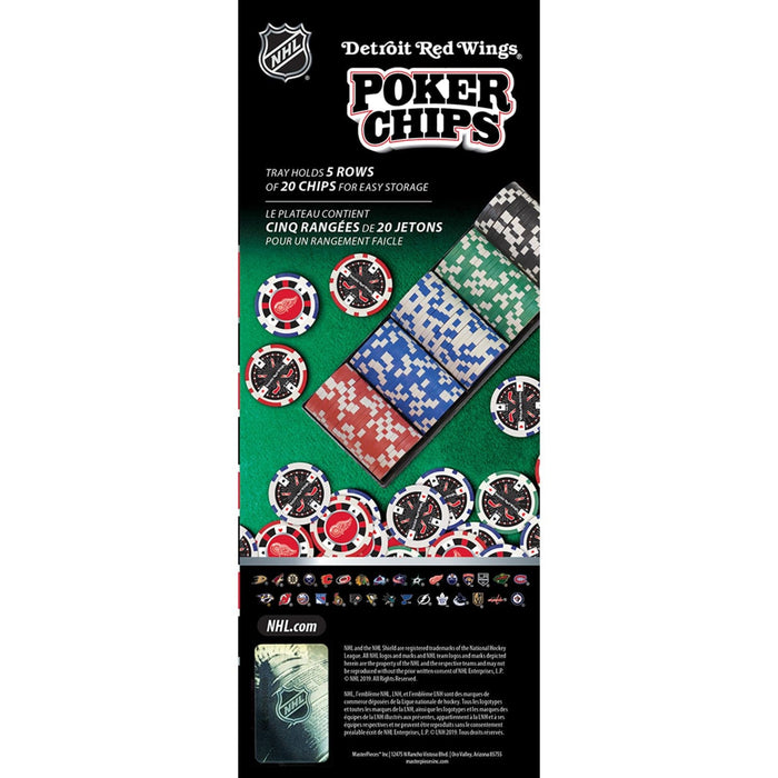 Detroit Red Wings 100 Piece Poker Chips - for just $19.99! 