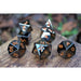 Black and Orange Sharp-Edged Metal Dice - Just $39.99! Shop now at Retro Gaming of Denver