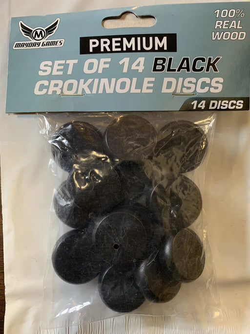 14 Crokinole Discs + 1 Peg in our Premium Version 10 Colors to Choose From! - for just $9.95! 