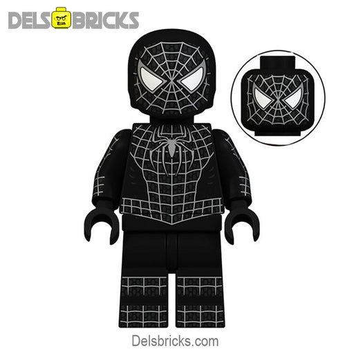Spider-Man Black Symbiotic Suit Minifigures (Lego-Compatible Minifigures) - Premium Spiderman Lego Minifigures - Just $3.99! Shop now at Retro Gaming of Denver