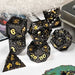 Hollow Metal 7 Pieces Polyhedral Snowflake Theme Dice Set - for just $49.99! 