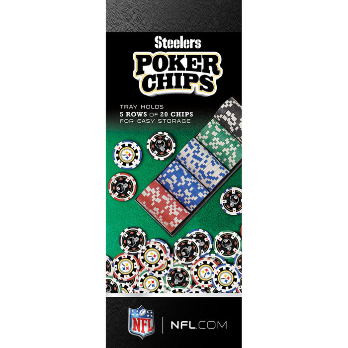 Pittsburgh Steelers 100 Piece Poker Chips - Just $29.99! Shop now at Retro Gaming of Denver