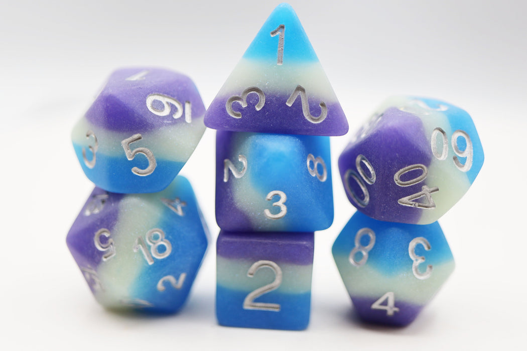Blueberry Snow Cone RPG Dice Set - for just $12.99! 