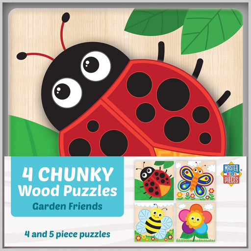 Garden Chunky Wood Puzzles - Kids 4-Pack - for just $16.99! 