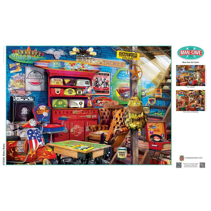 Man Cave - Retro Rules 1000 Piece Jigsaw Puzzle - for just $16.99! 