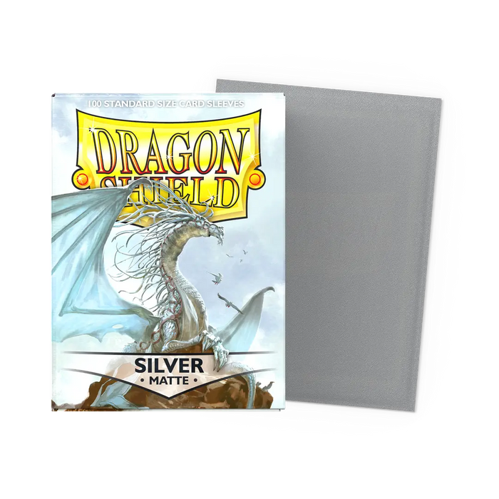 Dragon Shield: Standard 100ct Sleeves - Silver (Matte) - for just $14.99! 