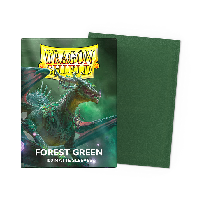 Dragon Shield: Standard 100ct Sleeves - Forest Green (Matte) - for just $14.99! 