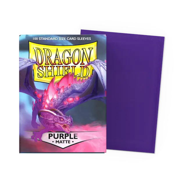 Dragon Shield: Standard 100ct Sleeves - Purple (Matte) - for just $14.99! 