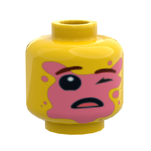 Boy Popped Bubble Gum on Face Minifig Head (LEGO) - Premium  - Just $2.50! Shop now at Retro Gaming of Denver