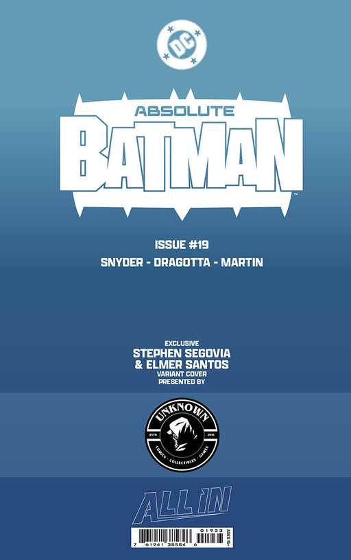 ABSOLUTE BATMAN #19 STEPHEN SEGOVIA EXCLUSIVE VAR (04/08/2026) (04/15/2026) - for just $25! 