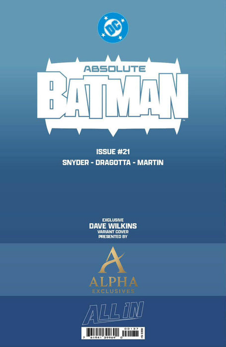 ABSOLUTE BATMAN #21 DAVE WILKINS EXCLUSIVE VAR (06/17/2026) - for just $10! 
