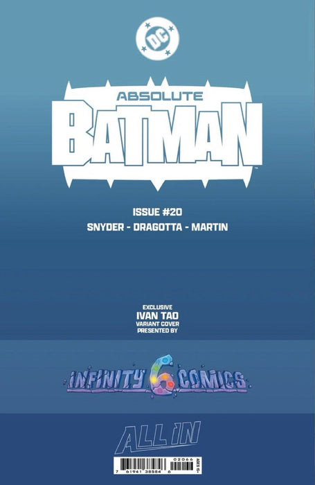 [FOIL] ABSOLUTE BATMAN #20 IVAN TAO EXCLUSIVE VIRGIN VAR (06/03/2026) - for just $30! 