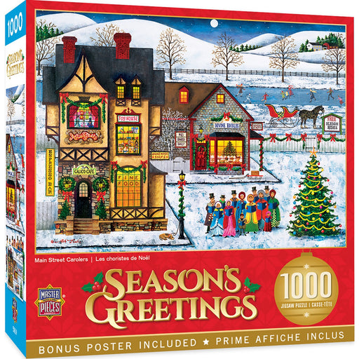 Season's Greetings - Main Street Carolers 1000 Piece Jigsaw Puzzle - Just $16.99! Shop now at Retro Gaming of Denver