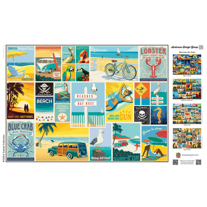 Vintage Posters - Coastal Collection 1000 Piece Jigsaw Puzzle - for just $16.99! 