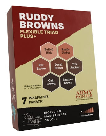 Army Painter: Flexible Triad Plus+ Ruddy Browns Set - for just $28.08! 