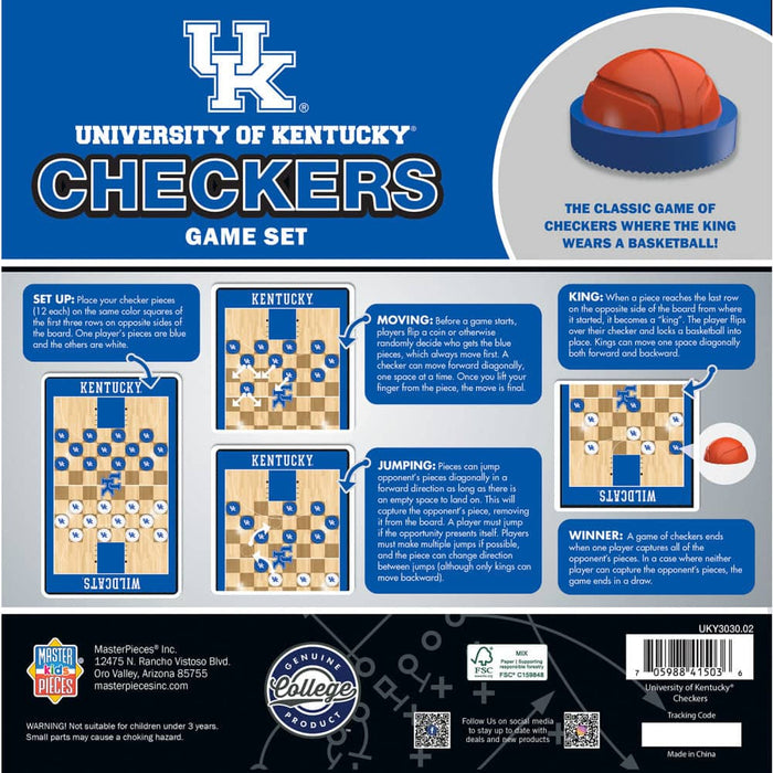 Kentucky Wildcats Checkers Board Game - for just $19.99! 