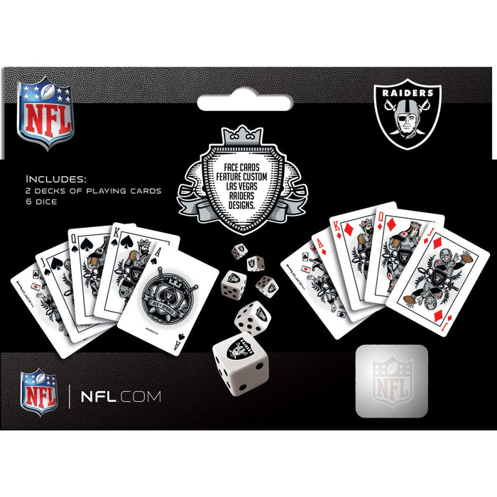 Las Vegas Raiders - 2-Pack Playing Cards & Dice Set - Just $19.99! Shop now at Retro Gaming of Denver