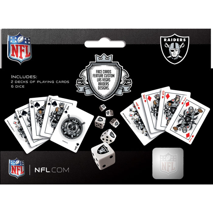 Las Vegas Raiders - 2-Pack Playing Cards & Dice Set - for just $19.99! 