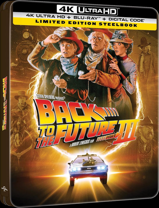 Back to the Future Part III - Limited Edition 40th Anniversary Steelbook (4K Ultra HD + Blu-ray + Digital) - for just $39.99! 
