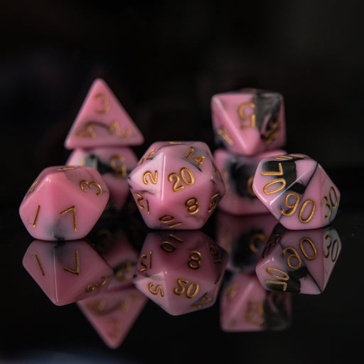 Bubblegum Goth Acrylic Dice Set - Just $9.99! Shop now at Retro Gaming of Denver