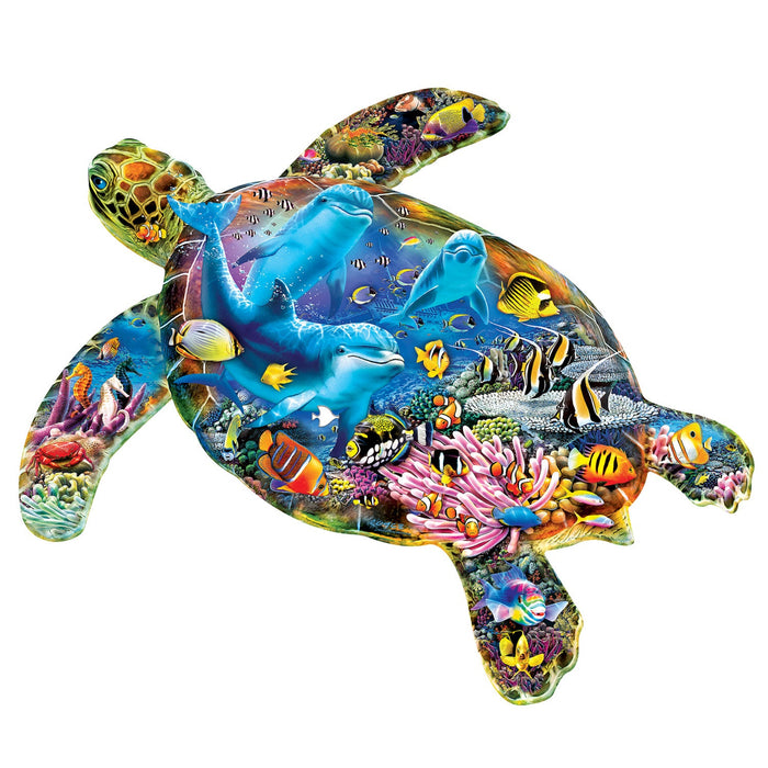 Contours - Turtle Sailing 1000 Piece Shaped Jigsaw Puzzle - Just $16.99! Shop now at Retro Gaming of Denver