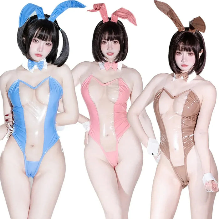 Sexy Bunny Girl Costume - Transparent Halloween Cosplay Jumpsuit - for just $40.95! 