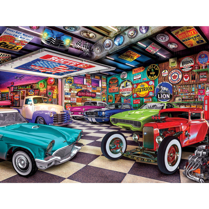 Wheels - Collector's Garage 750 Piece Jigsaw Puzzle - Just $14.99! Shop now at Retro Gaming of Denver