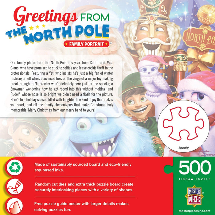 The North Pole Family Portrait 500 Piece Jigsaw Puzzle - for just $14.99! 