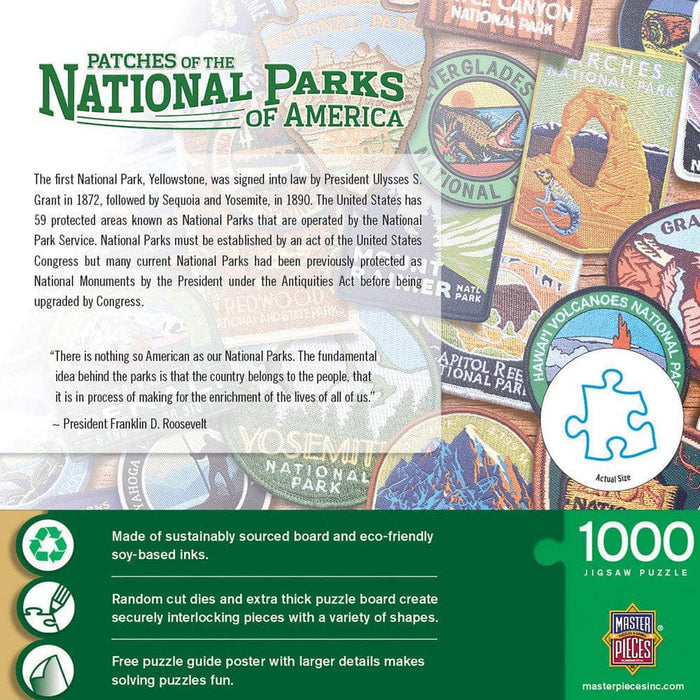Patches of the National Parks 1000 Piece Jigsaw Puzzle - for just $16.99! 