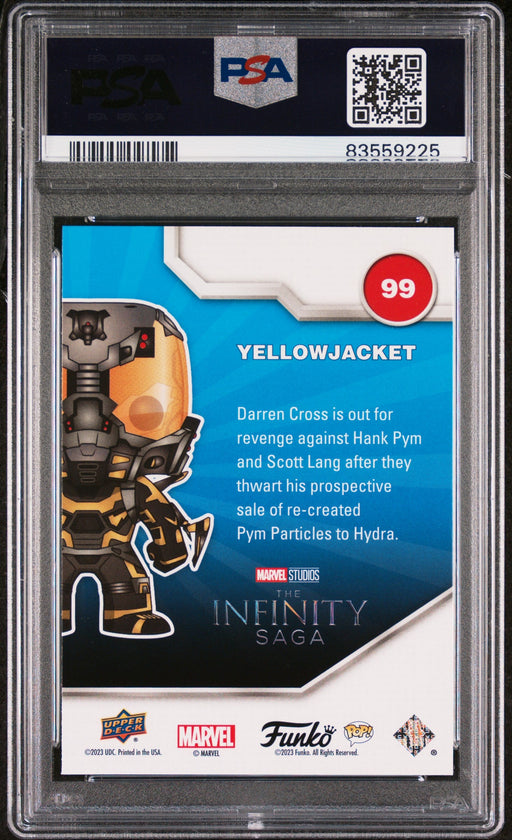 2023 UPPER DECK FUNKO POP MARVEL  YELLOWJACKET PLATINUM #99  PSA 10 - for just $54! 
