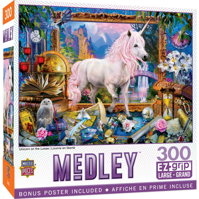 Medley - Unicorn on the Loose 300 Piece EZ Grip Jigsaw Puzzle - Just $14.99! Shop now at Retro Gaming of Denver