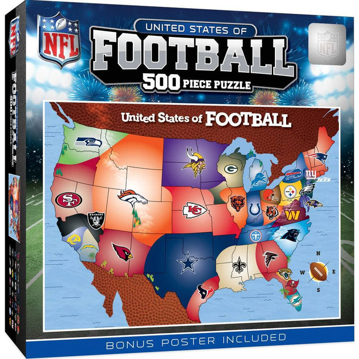 NFL - League Map 500 Piece Jigsaw Puzzle - for just $16.99! 
