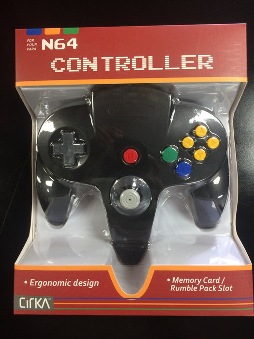 Nintendo N64 Controller Black (CirKa) - Just $19.99! Shop now at Retro Gaming of Denver