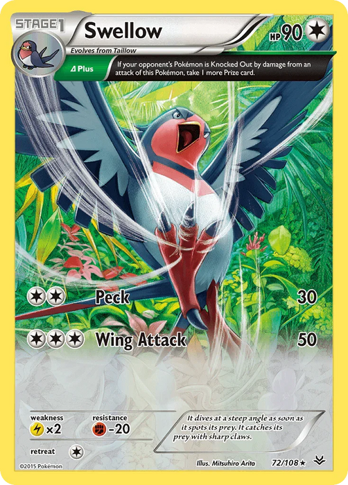 Swellow (72/108) [XY: Roaring Skies] - for just $0.80! 