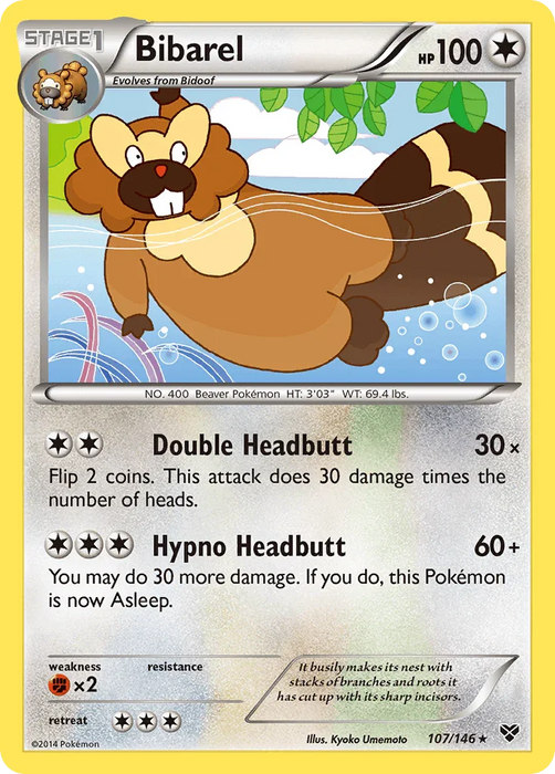 Bibarel (107/146) [XY: Base Set] - for just $0.25! 