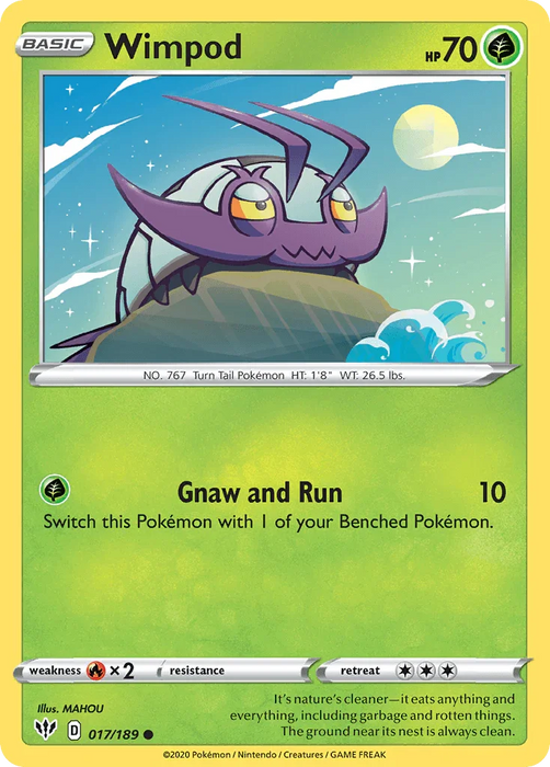 Wimpod (017/189) [Sword & Shield: Darkness Ablaze] - for just $0.10! 