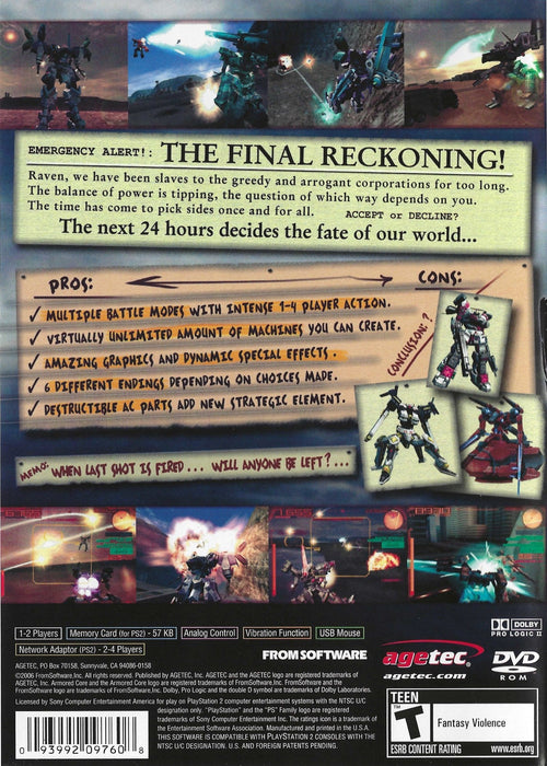 Armored Core: Last Raven – PlayStation 2 (PS2) - for just $67.99! 