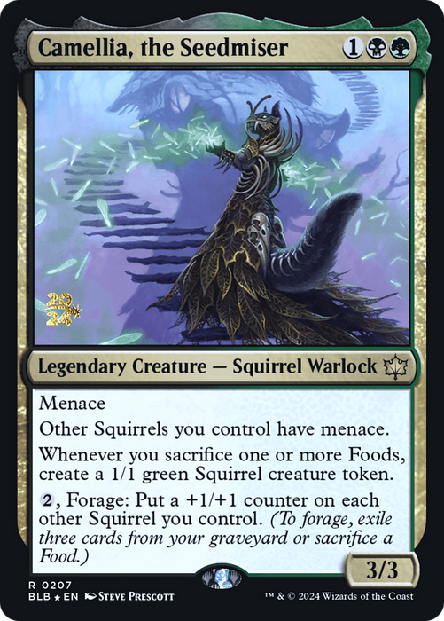 Camellia, the Seedmiser (PRE-207) - Bloomburrow Promos Foil - for just $0.52! 