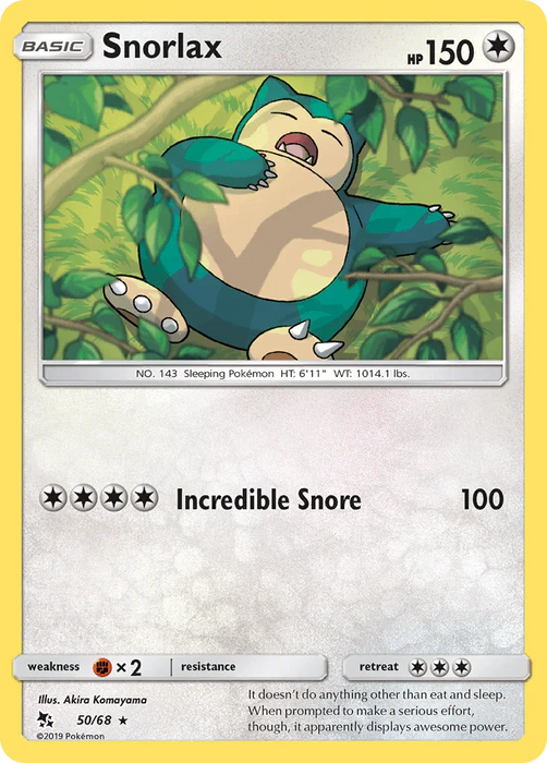Snorlax (50/68) [Sun & Moon: Hidden Fates] - for just $0.40! 