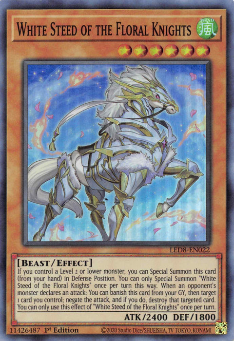 White Steed of the Floral Knights [LED8-EN022] Super Rare - for just $0.15! 
