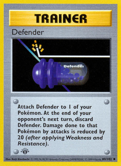 Defender (80/102) (Shadowless) [Base Set 1st Edition] - for just $4.20! 