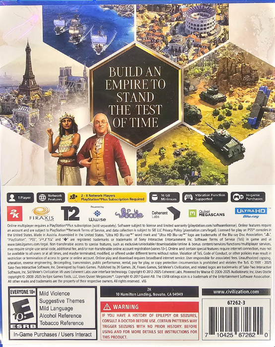 Sid Meier's Civilization VII – Playstation 5 (PS5) - for just $26.99! 